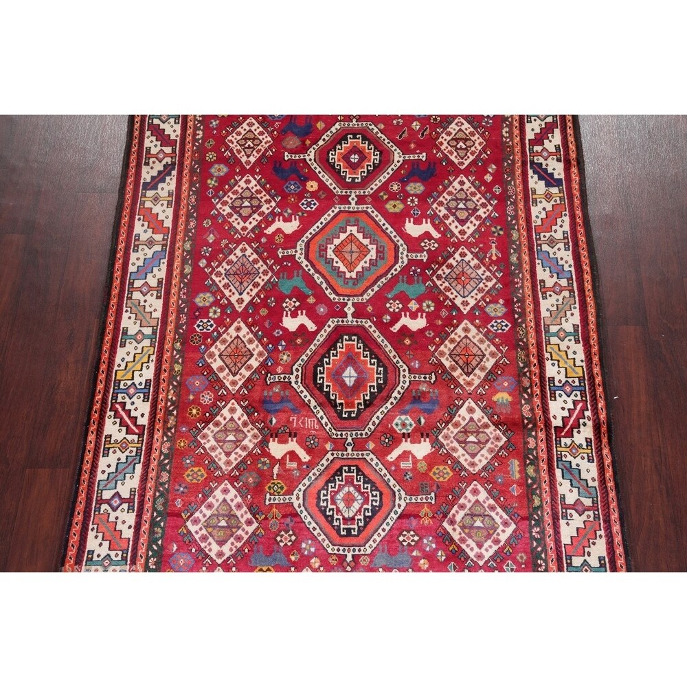 Kashkoli Oriental Abrash Tribal Vintage Hand Knotted Persian Area Rug - 8'2" x 5'3"