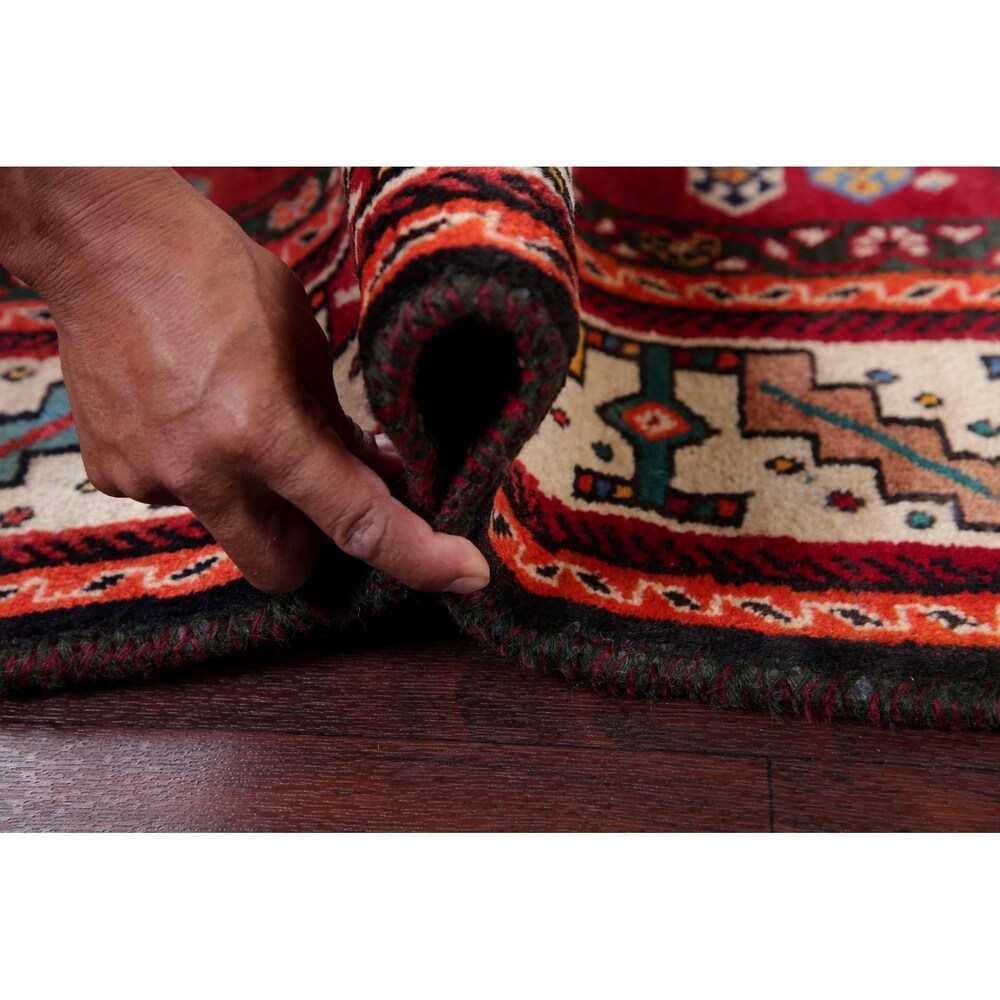Kashkoli Oriental Abrash Tribal Vintage Hand Knotted Persian Area Rug - 8'2" x 5'3"
