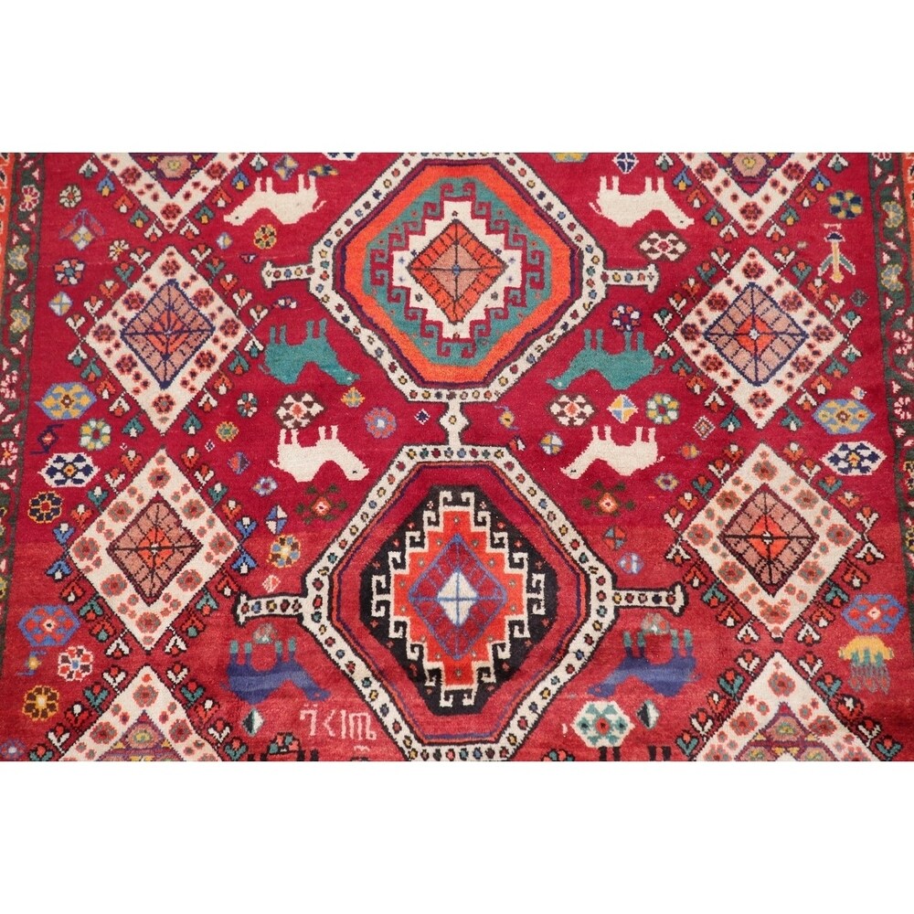 Kashkoli Oriental Abrash Tribal Vintage Hand Knotted Persian Area Rug - 8'2" x 5'3"