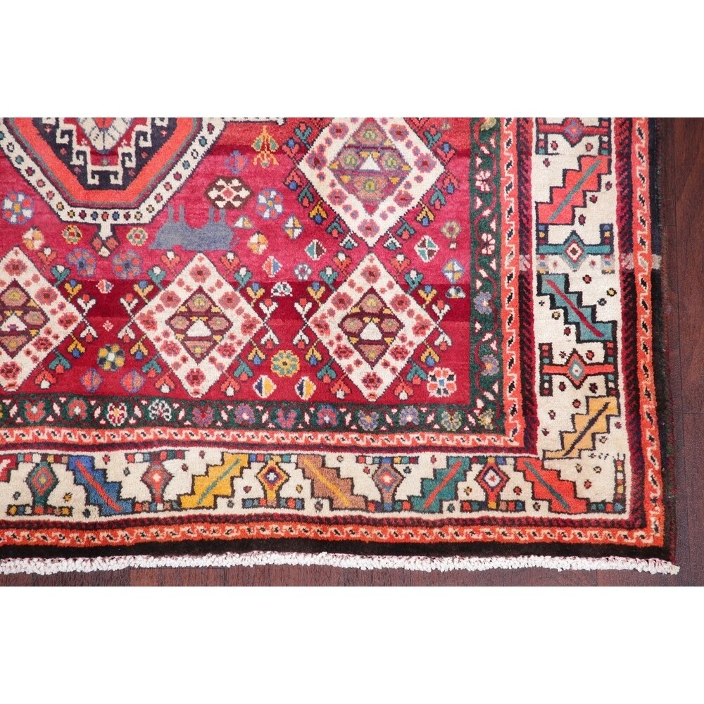 Kashkoli Oriental Abrash Tribal Vintage Hand Knotted Persian Area Rug - 8'2" x 5'3"