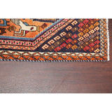 Kashkoli Tribal Geometric Animal Pictorial Handmade Wool Persian Rug - 6'4" x 3'0" Runner
