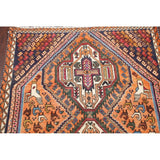 Kashkoli Tribal Geometric Animal Pictorial Handmade Wool Persian Rug - 6'4" x 3'0" Runner