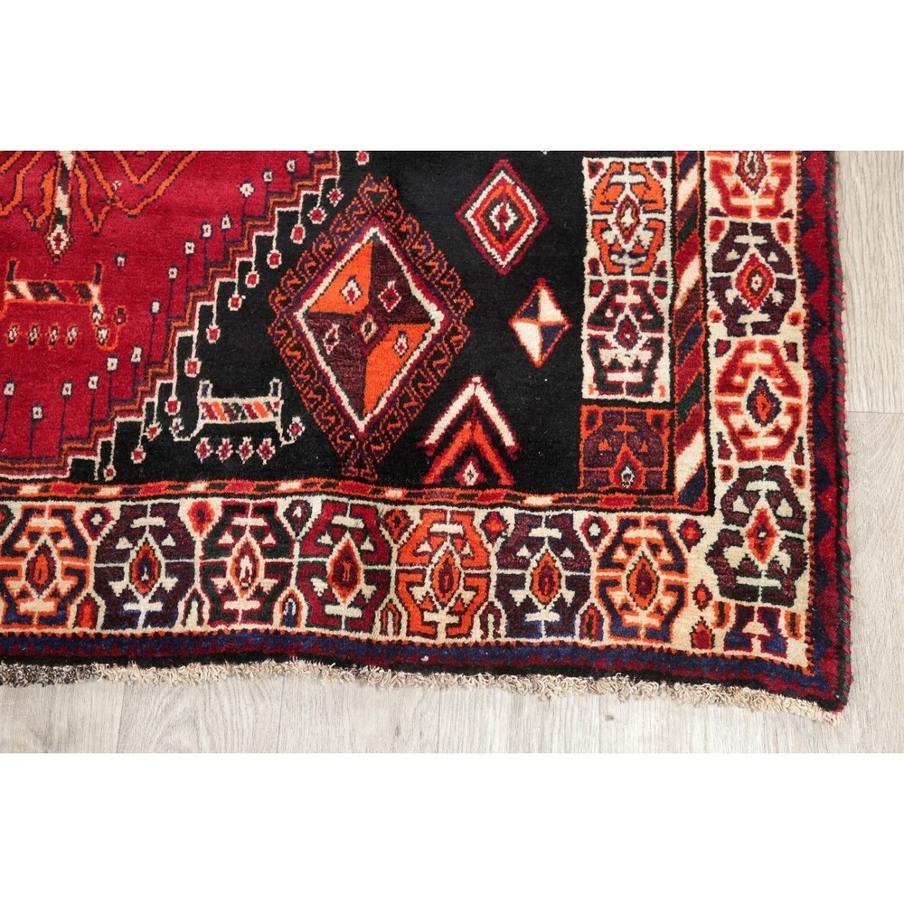 Kashkoli Tribal Geometric Handmade Wool Persian Oriental Area Rug - 8'1" x 5'0"