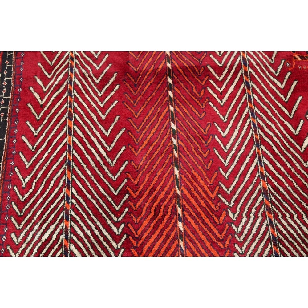 Kashkoli Tribal Geometric Handmade Wool Persian Oriental Area Rug - 8'1" x 5'0"