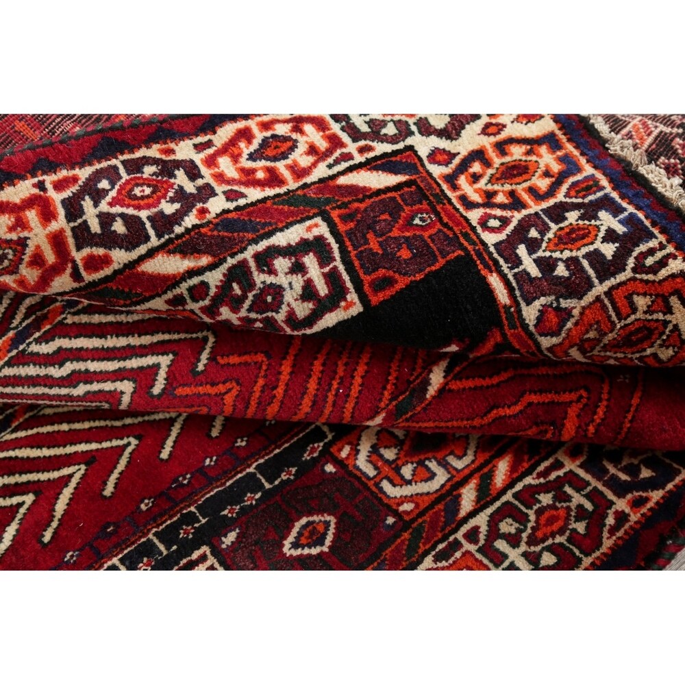 Kashkoli Tribal Geometric Handmade Wool Persian Oriental Area Rug - 8'1" x 5'0"