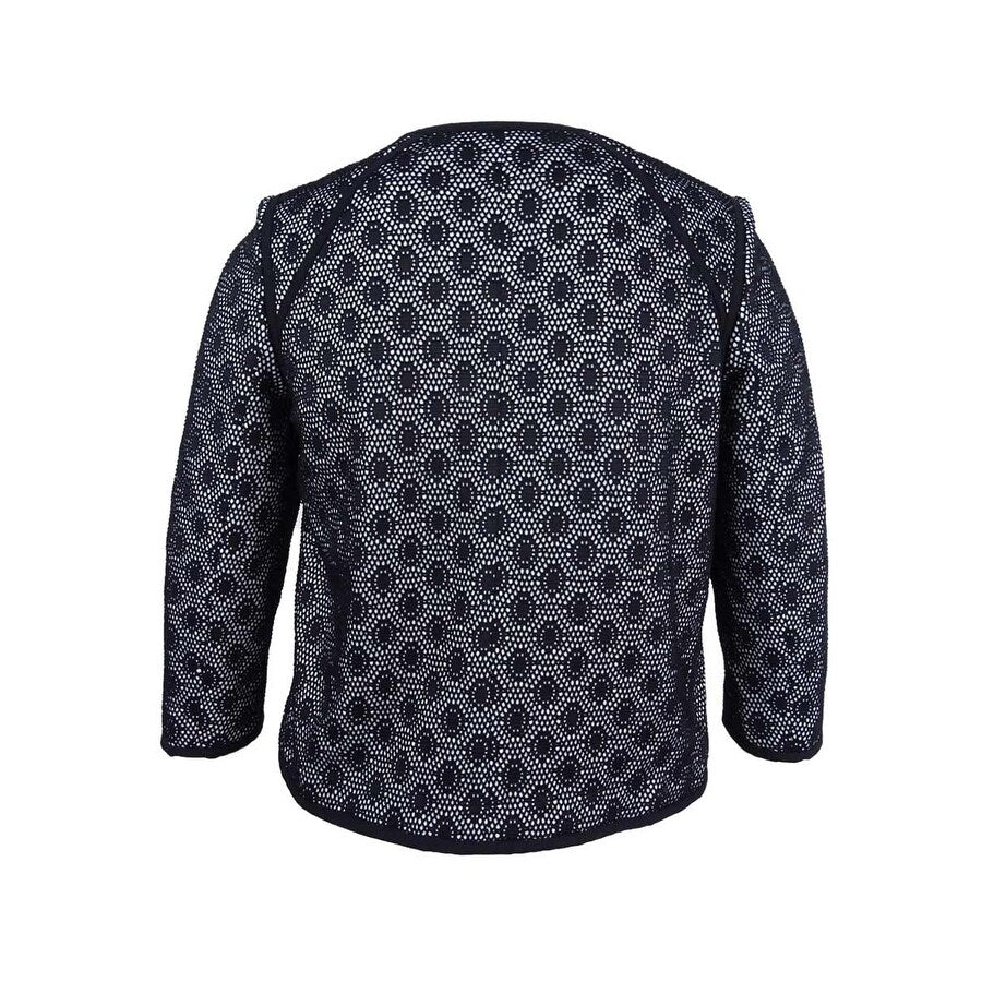 Kasper Women's Contrast-Lace Blazer (6, Black/Vanilla Ice)