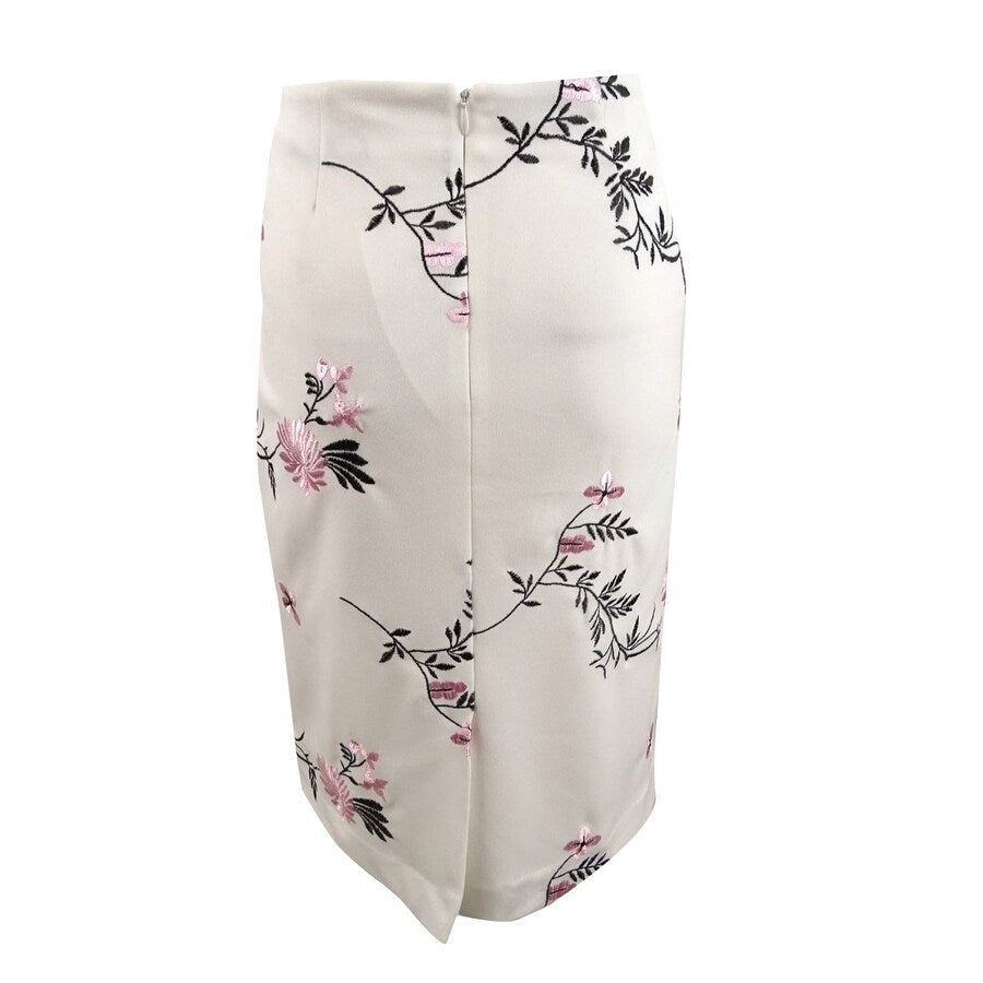 Kasper Women's Embroidered Floral Skirt