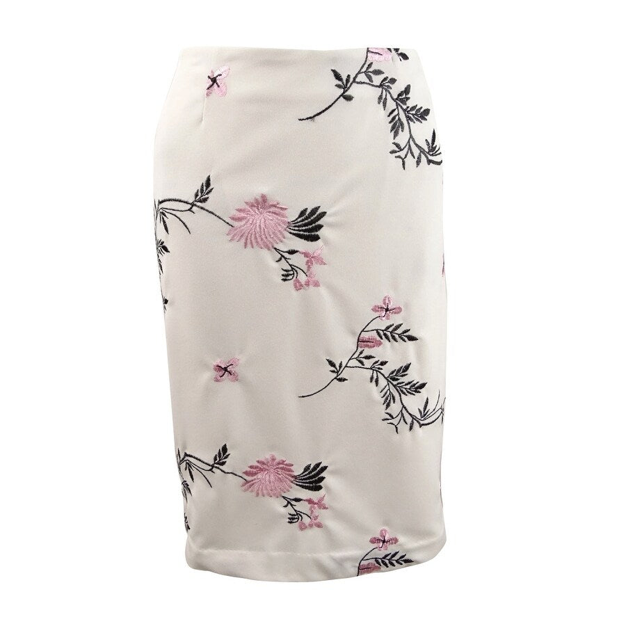 Kasper Women's Embroidered Floral Skirt