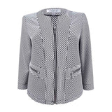 Kasper Women's Zip-Up Jacquard Blazer