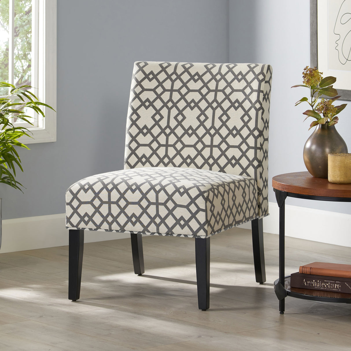 Kassi Contemporary Fabric Slipper Accent Chair by Christopher Knight Home - 22.50" L x 29.50" W x 32.00" H