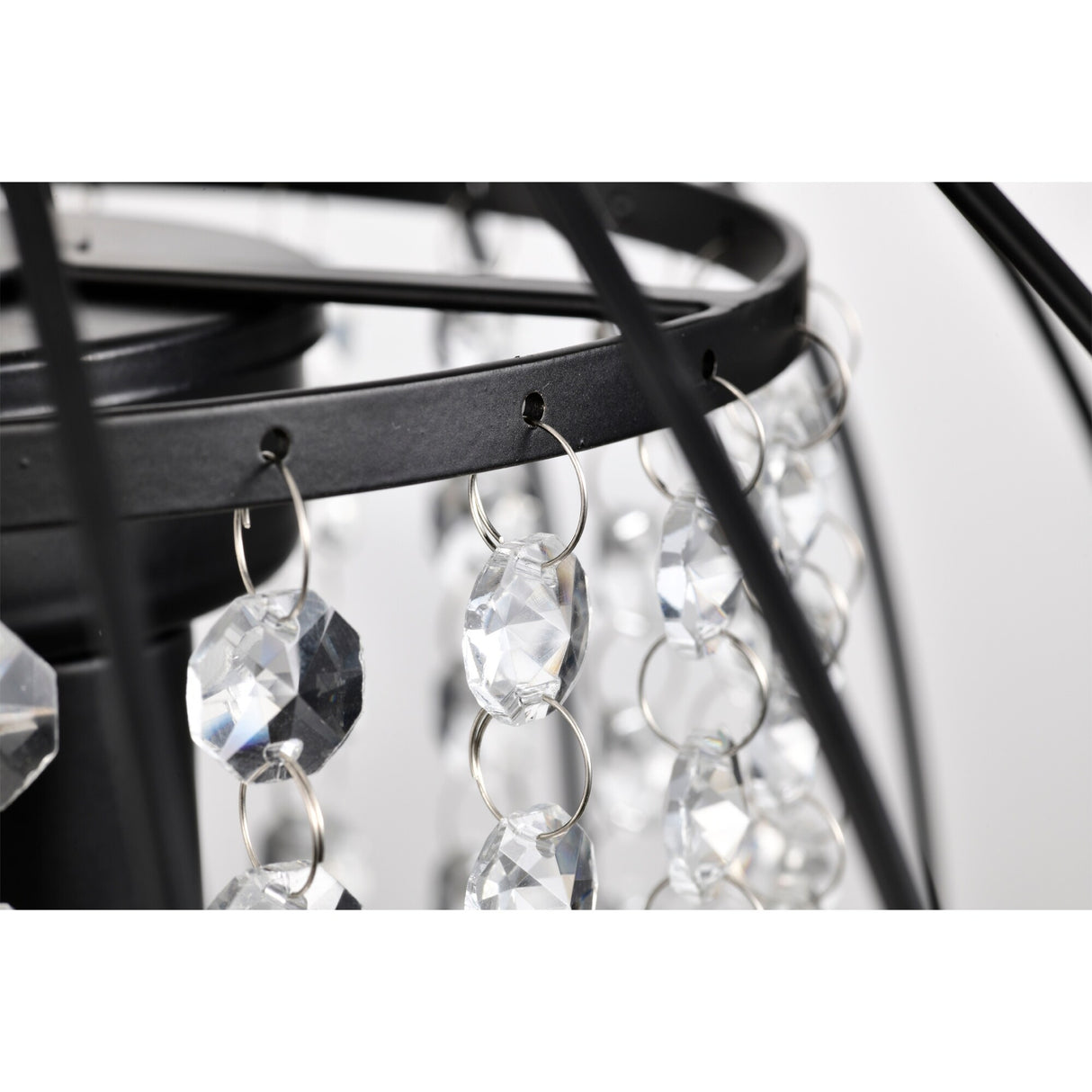 Kate Traditional Crystal Antique Chandelier Bronze and Black Finish