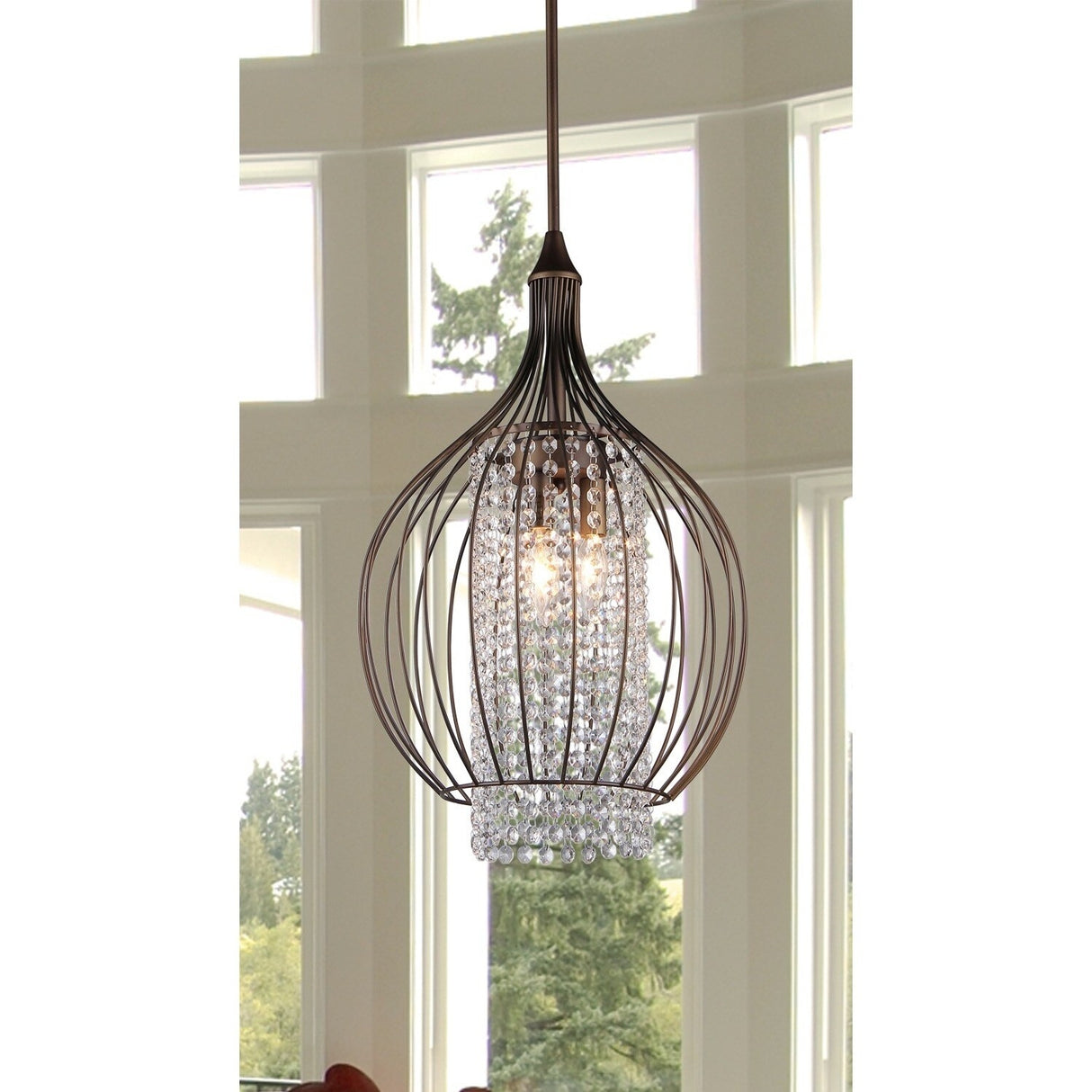 Kate Traditional Crystal Antique Chandelier Bronze and Black Finish
