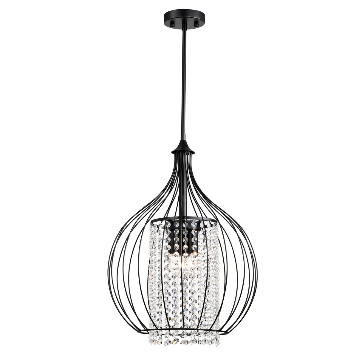 Kate Traditional Crystal Antique Chandelier Bronze and Black Finish