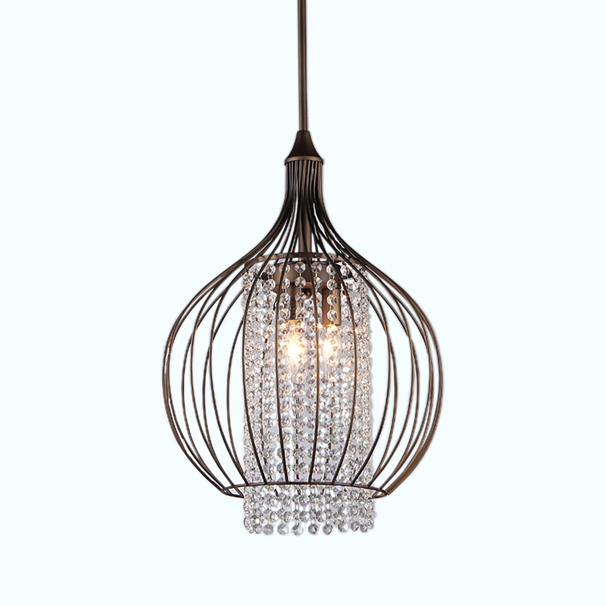 Kate Traditional Crystal Antique Chandelier Bronze and Black Finish