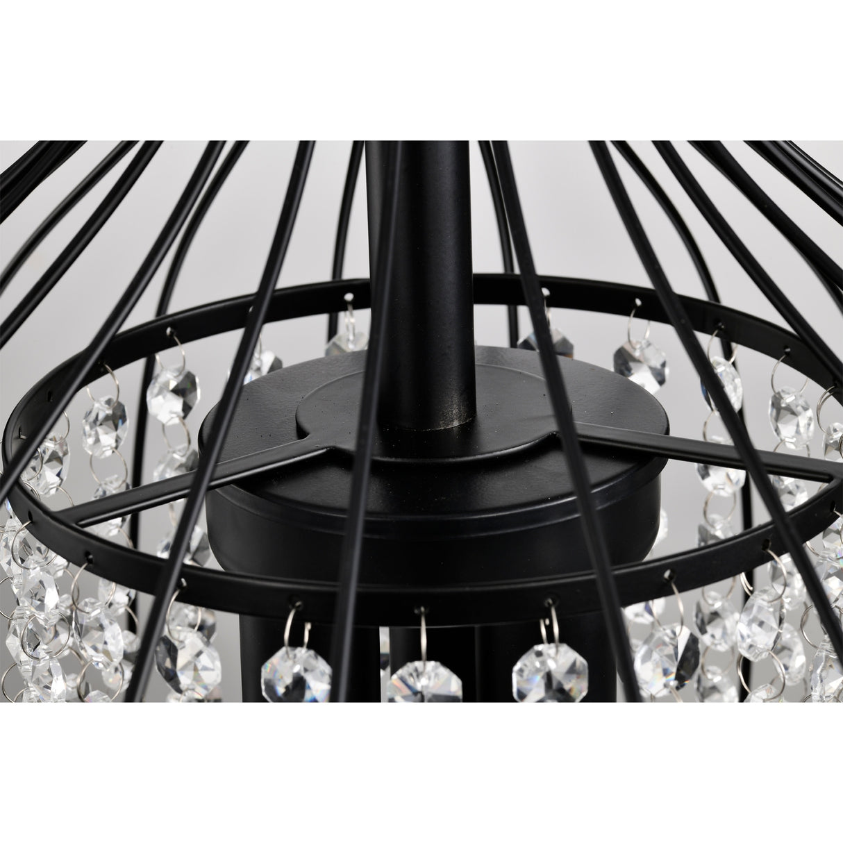 Kate Traditional Crystal Antique Chandelier Bronze and Black Finish