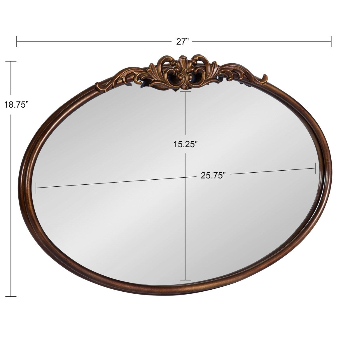 Kate and Laurel Arendahl Glam Ornate Mirror