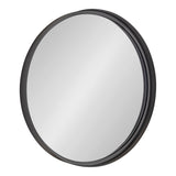 Kate and Laurel Armenta Round Framed Wall Mirror - Gray