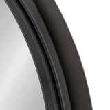 Kate and Laurel Armenta Round Framed Wall Mirror - Gray