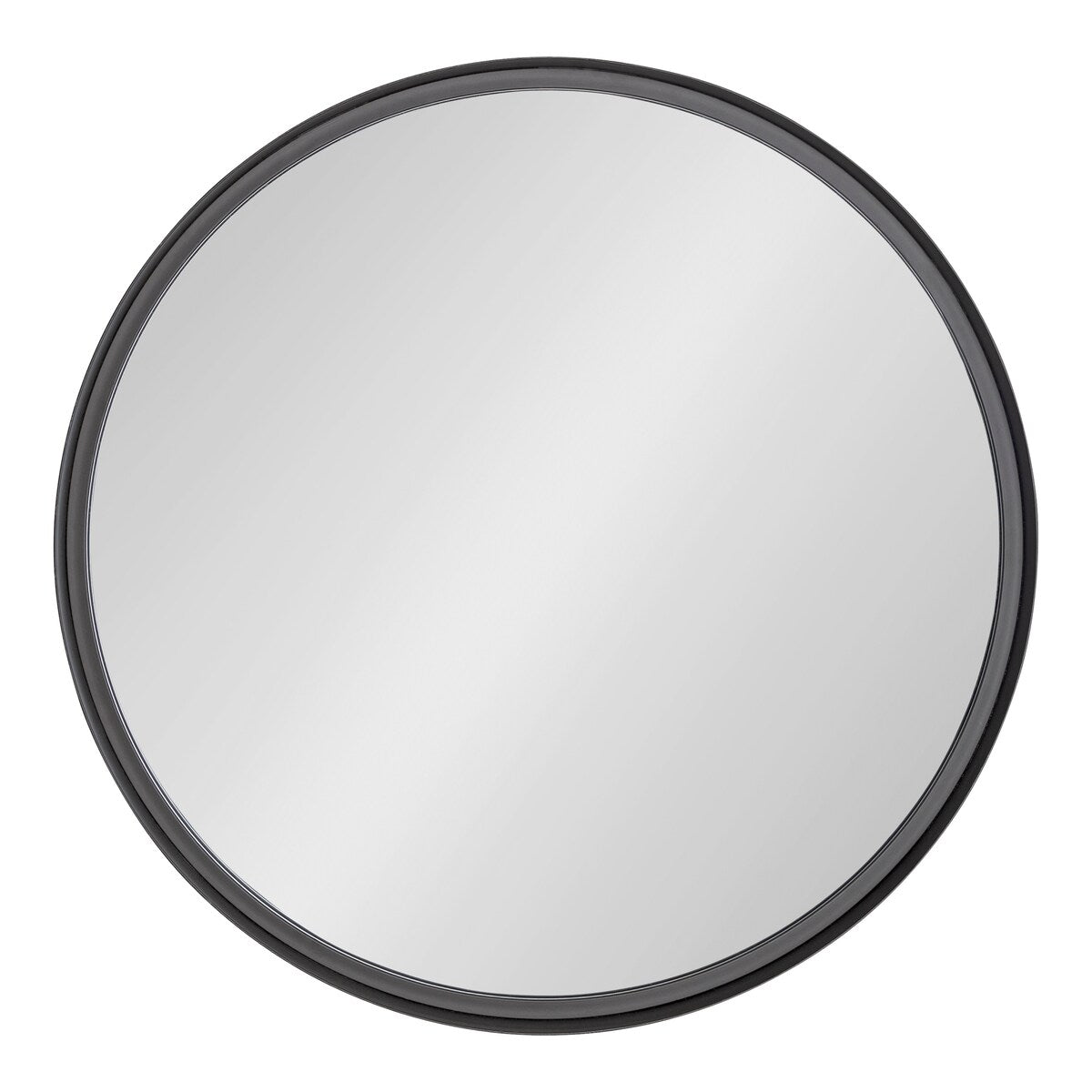 Kate and Laurel Armenta Round Framed Wall Mirror - Gray