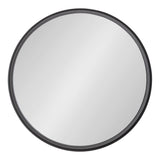 Kate and Laurel Armenta Round Framed Wall Mirror - Gray