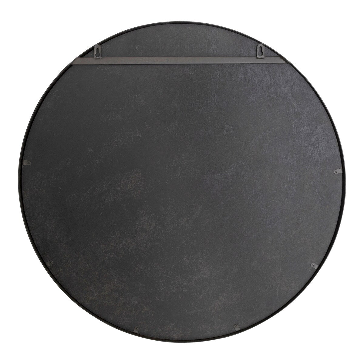 Kate and Laurel Armenta Round Framed Wall Mirror - Gray