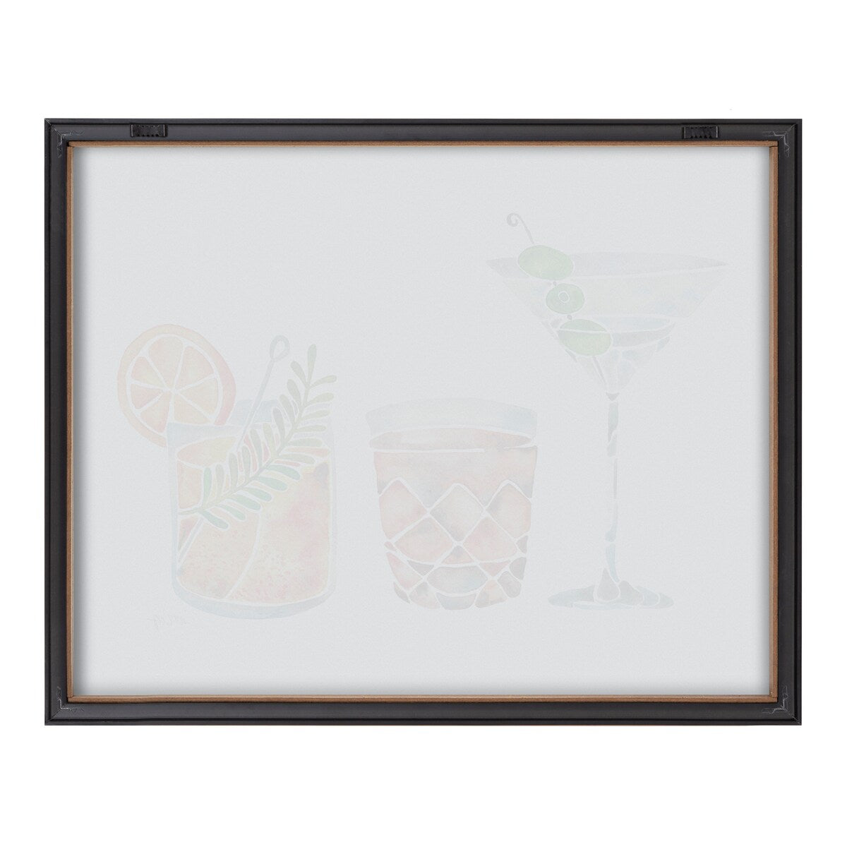 Kate and Laurel Blake Classic Cocktails Framed Printed Glass by Cat Coquillette