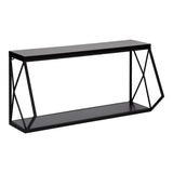 Kate and Laurel Brost Wood and Metal Wall Shelf - 22x8x10.25