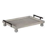 Kate and Laurel Bruillet Wooden Footed Tray - 12x16