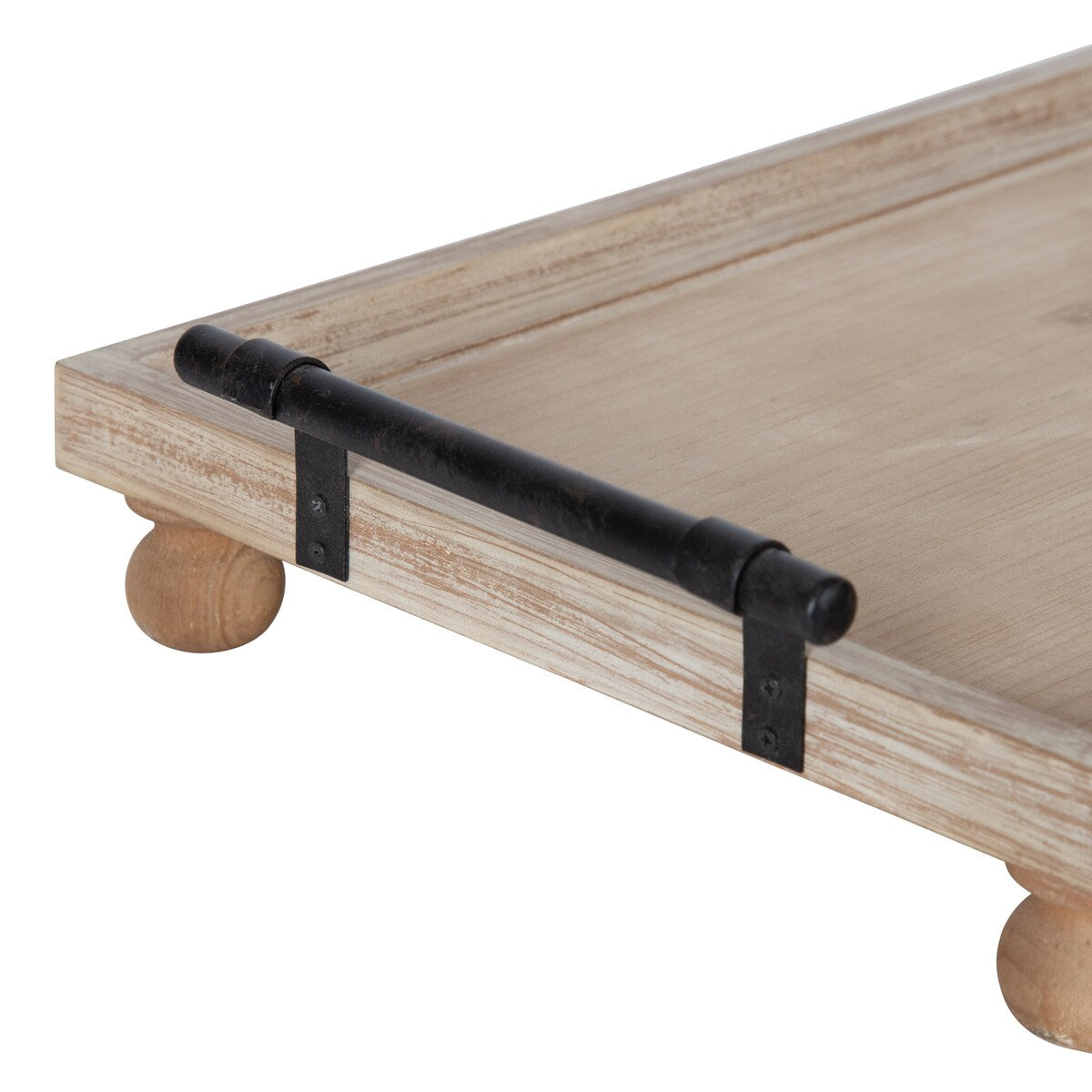Kate and Laurel Bruillet Wooden Footed Tray - 12x16