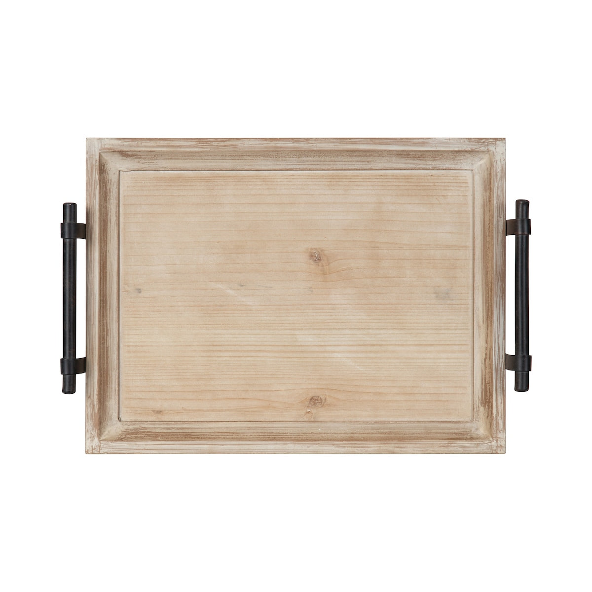 Kate and Laurel Bruillet Wooden Footed Tray - 12x16
