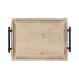Kate and Laurel Bruillet Wooden Footed Tray - 12x16