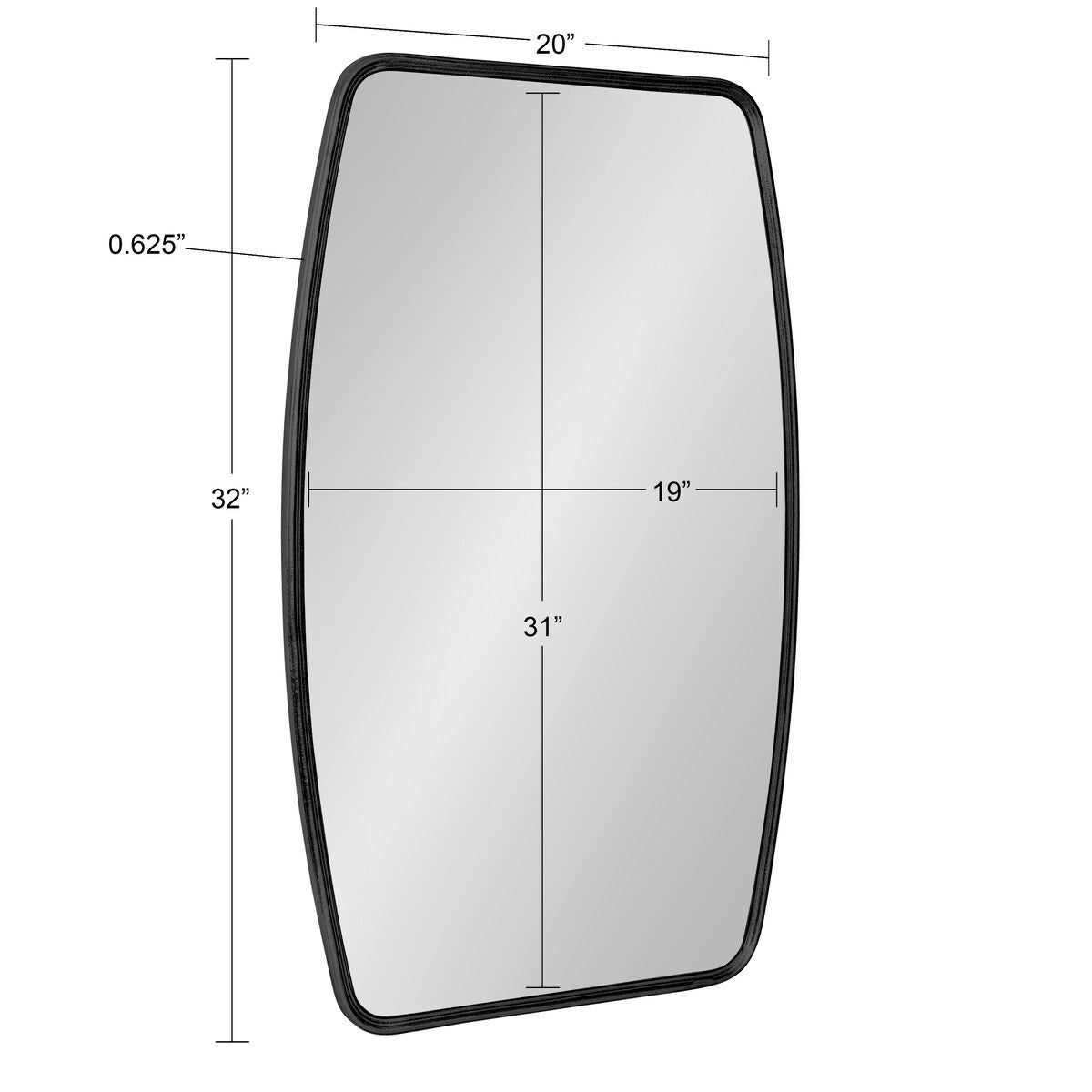 Kate and Laurel Caskill Barrel-shaped Framed Wall Mirror