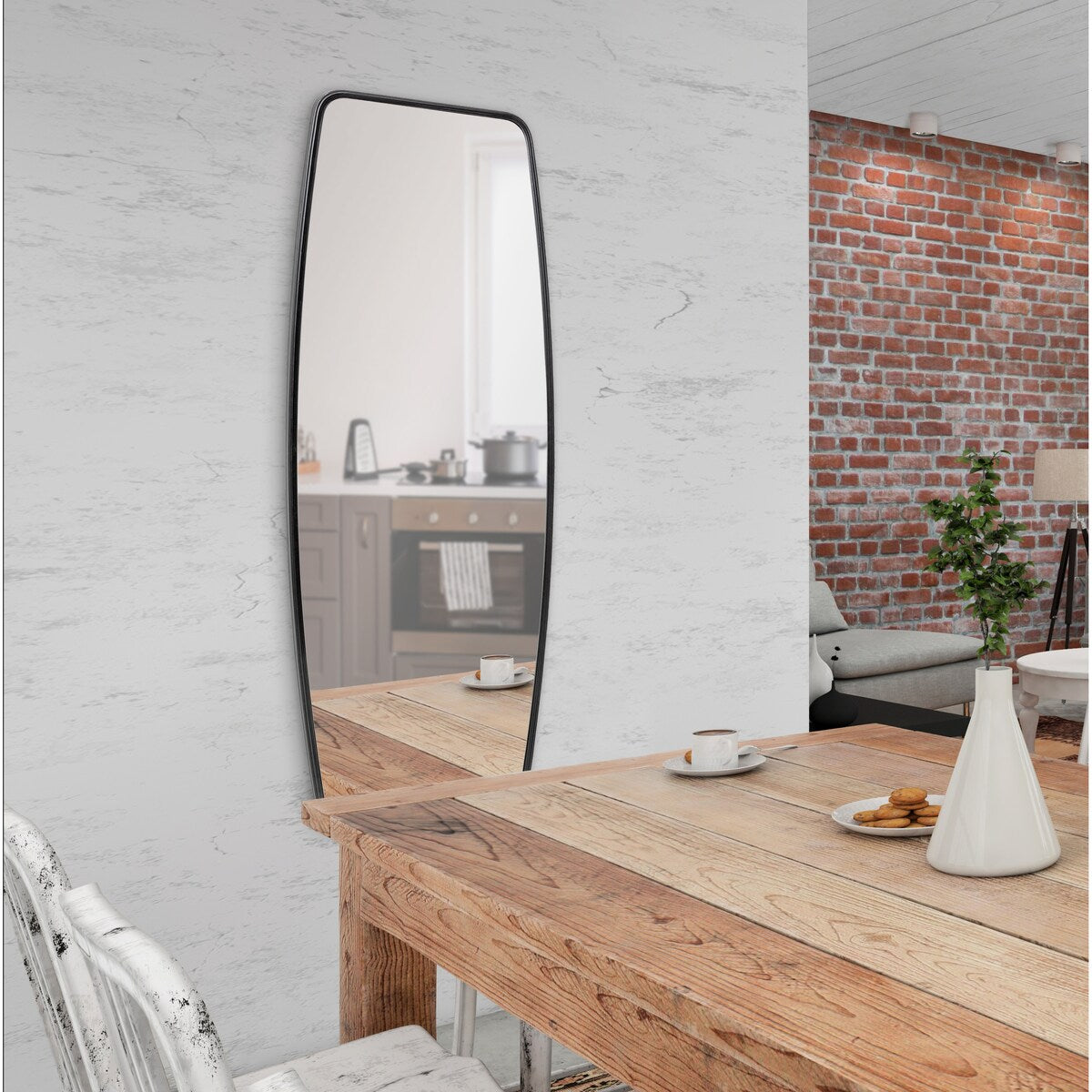 Kate and Laurel Caskill Barrel-shaped Framed Wall Mirror