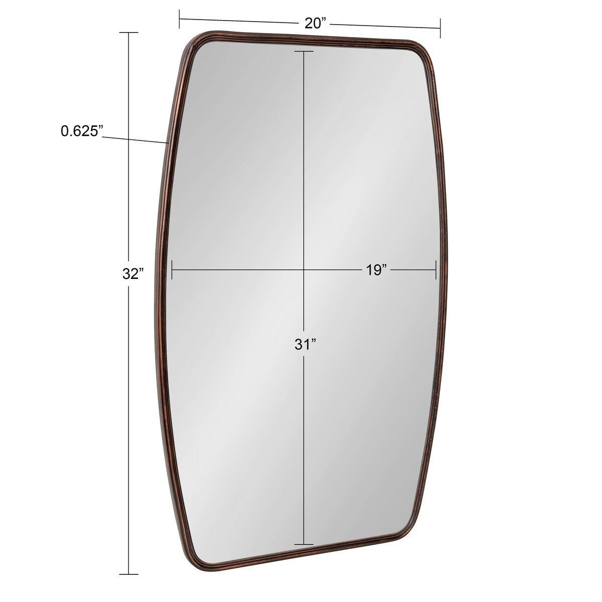 Kate and Laurel Caskill Barrel-shaped Framed Wall Mirror