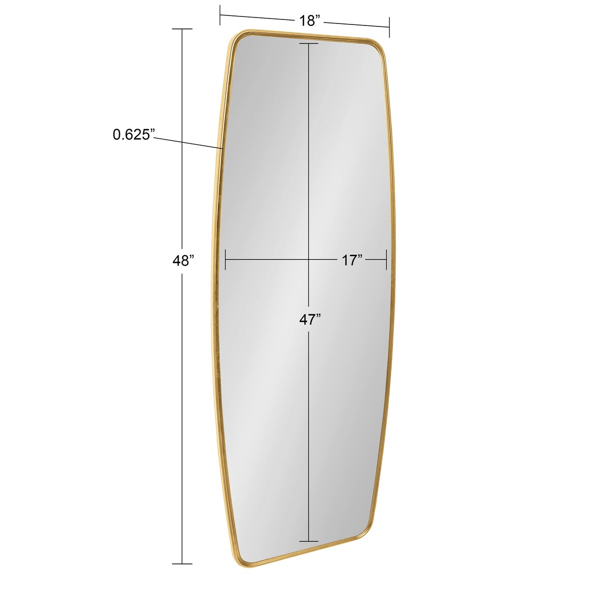 Kate and Laurel Caskill Barrel-shaped Framed Wall Mirror