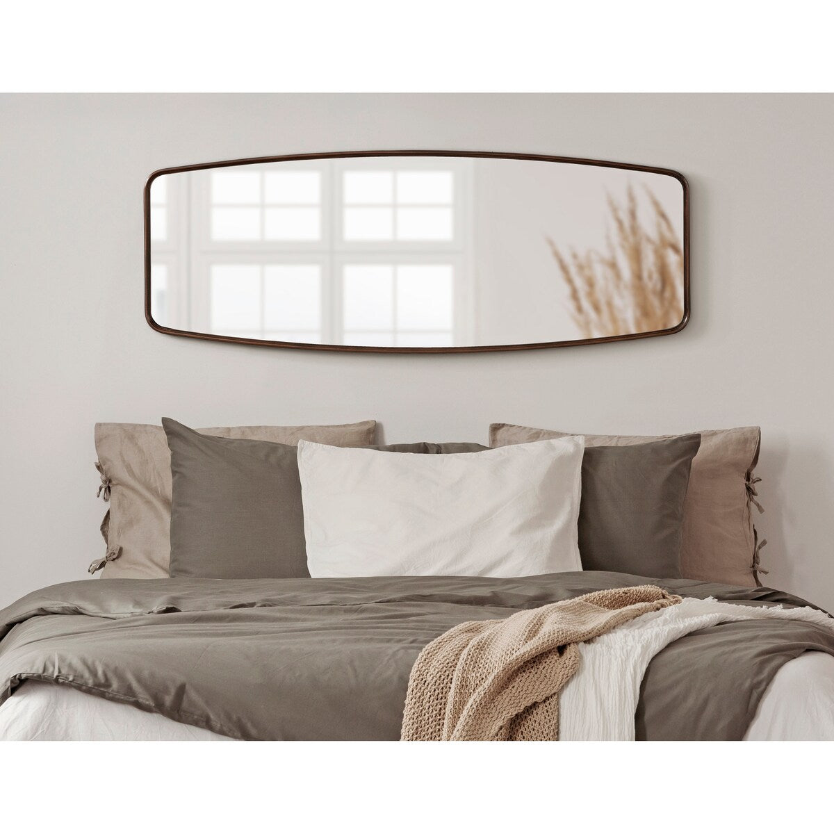 Kate and Laurel Caskill Barrel-shaped Framed Wall Mirror