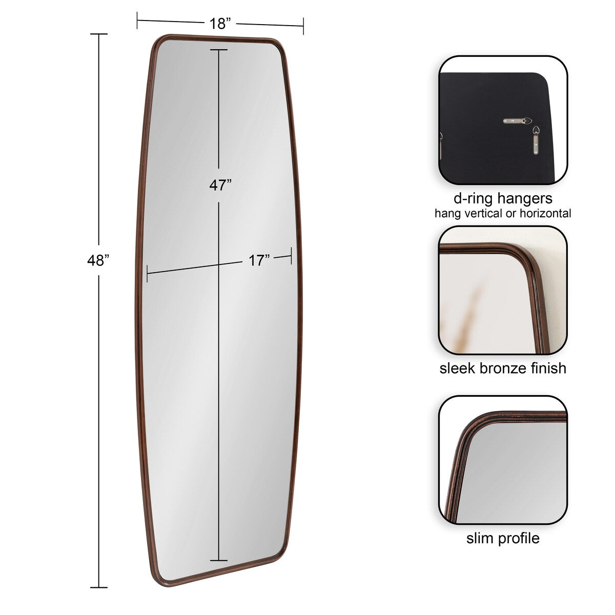 Kate and Laurel Caskill Barrel-shaped Framed Wall Mirror