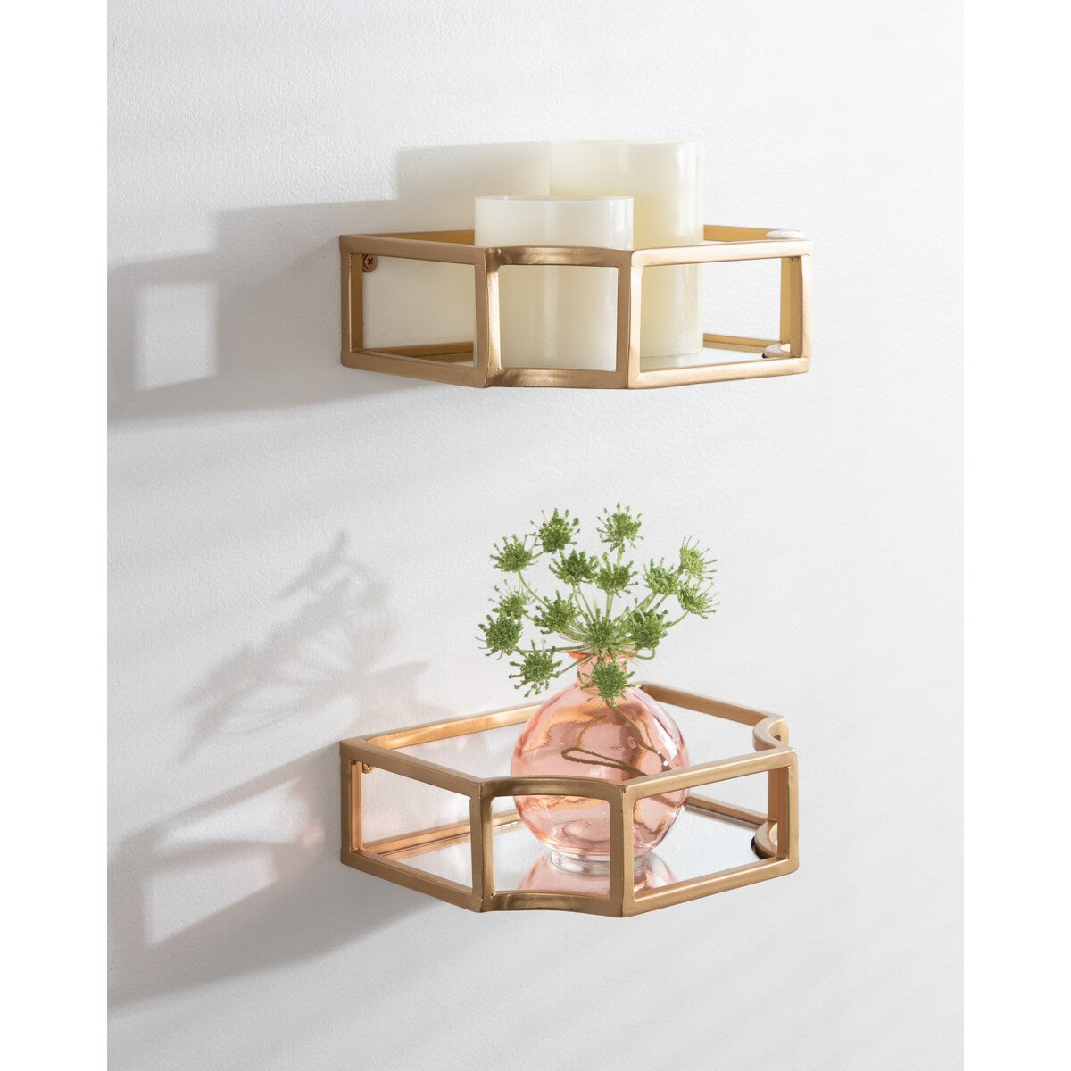 Kate and Laurel Ciel Wall Sconce Shelf Set