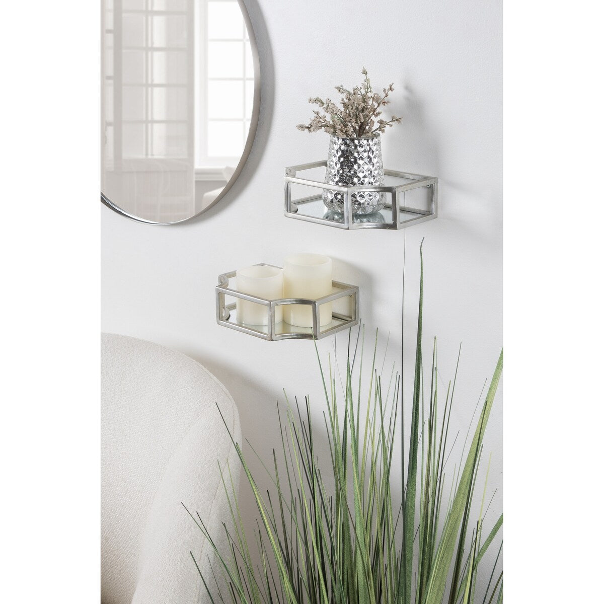 Kate and Laurel Ciel Wall Sconce Shelf Set