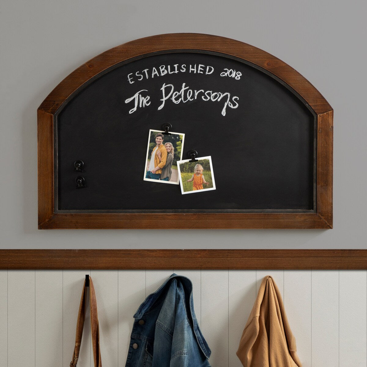 Kate and Laurel Haldron Framed Magnetic Chalkboard - 36x24