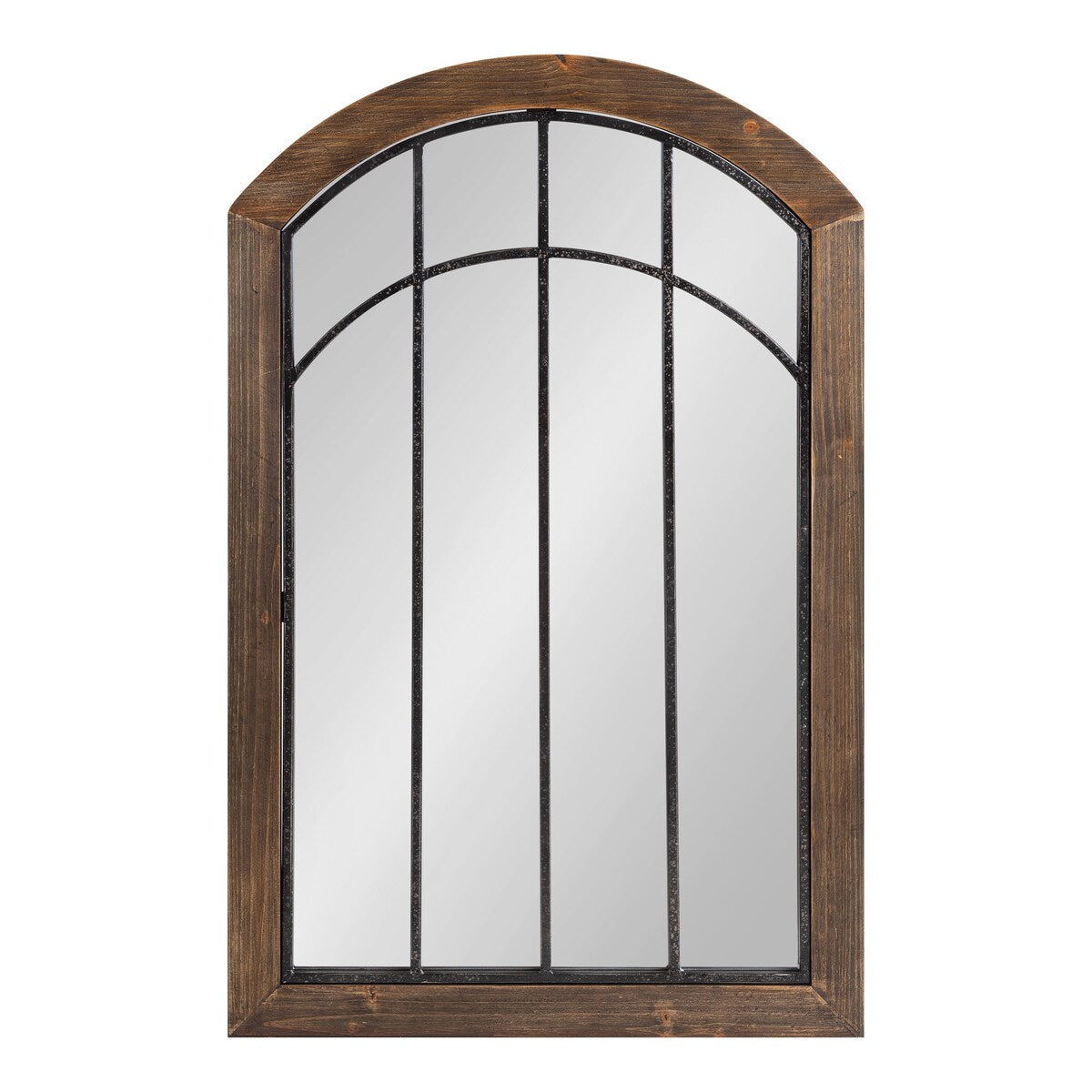 Kate and Laurel Haldron Wood Framed Arch Wall Mirror - 24x36