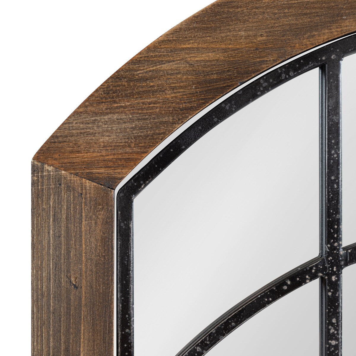Kate and Laurel Haldron Wood Framed Arch Wall Mirror - 24x36