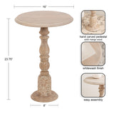 Kate and Laurel Hingham Wood Side Table - 16x16x24