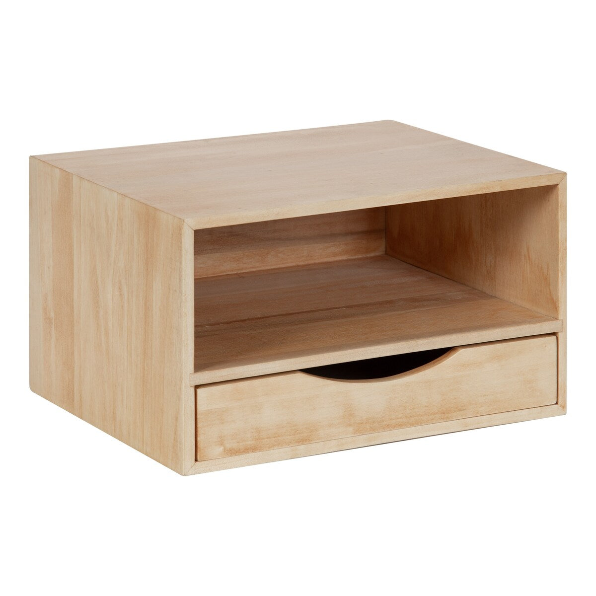 Kate and Laurel Hutton Floating Wall Shelf with Drawer - 12.5x10x7