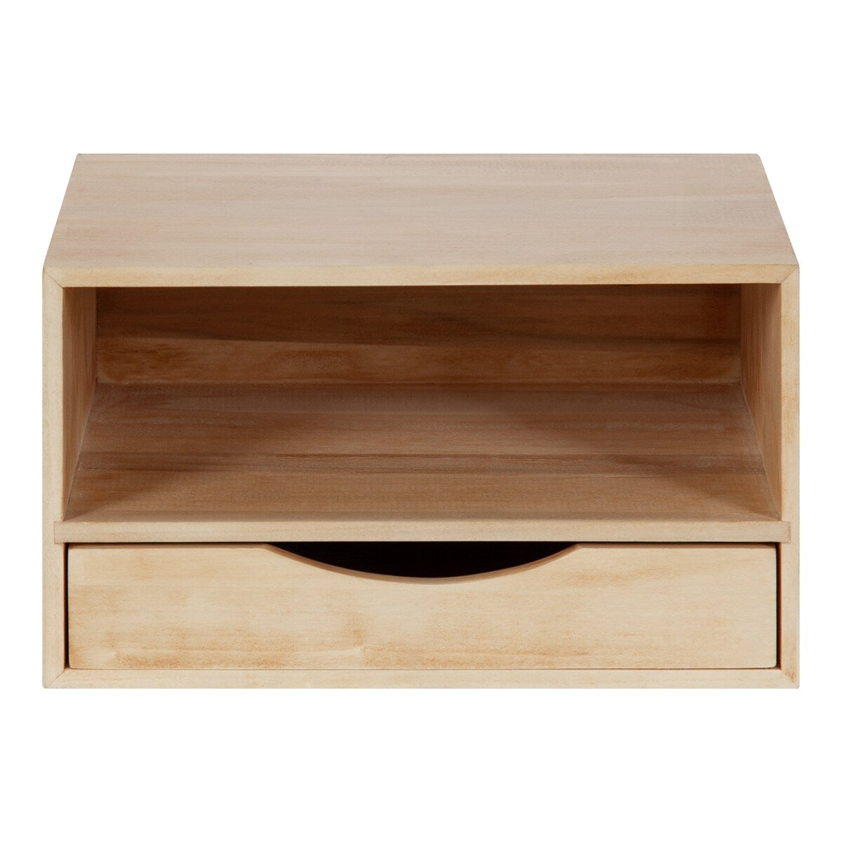 Kate and Laurel Hutton Floating Wall Shelf with Drawer - 12.5x10x7