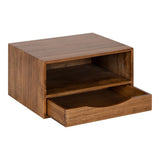 Kate and Laurel Hutton Floating Wall Shelf with Drawer - 12.5x10x7