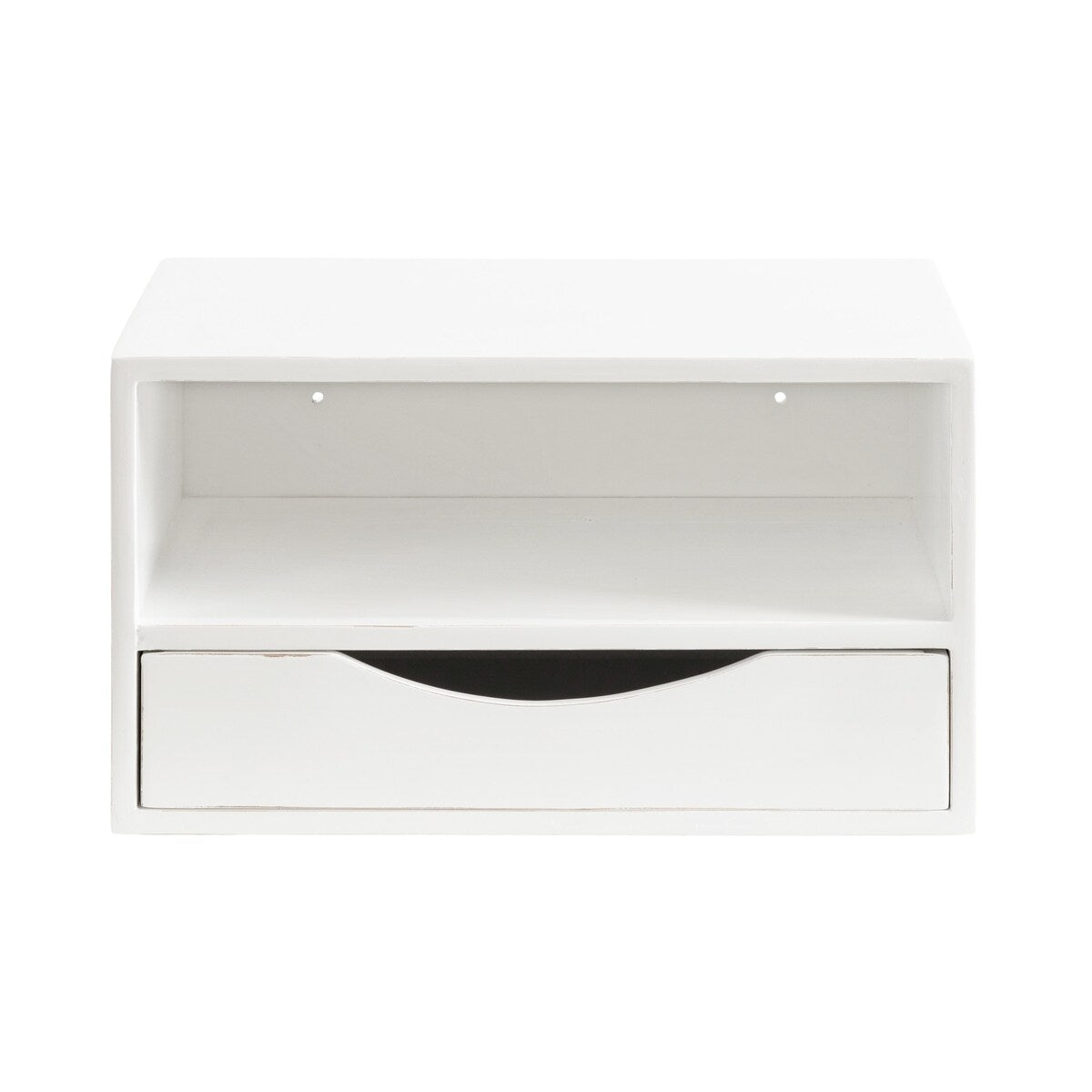 Kate and Laurel Hutton Floating Wall Shelf with Drawer - 12.5x10x7