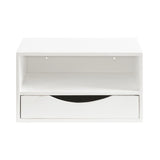 Kate and Laurel Hutton Floating Wall Shelf with Drawer - 12.5x10x7
