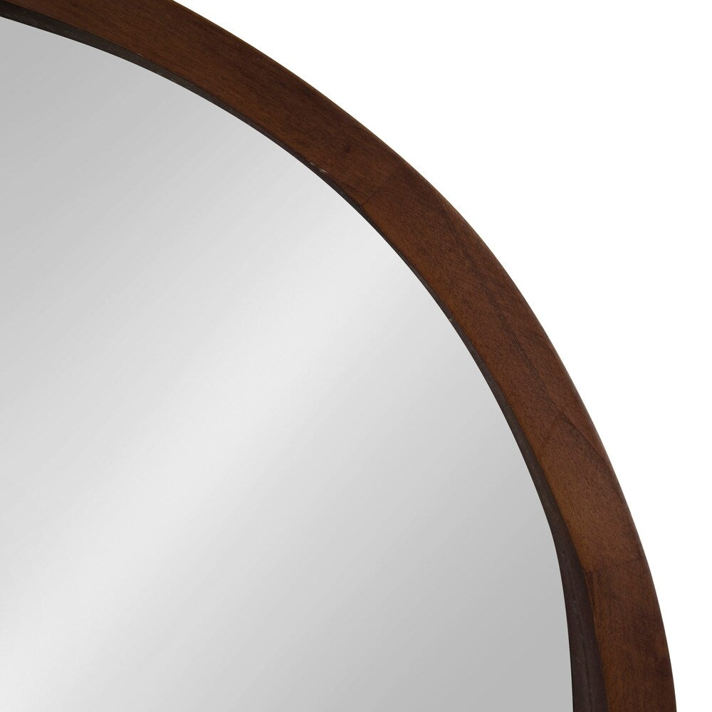 Kate and Laurel Hutton Round Wood Wall Mirror - 22" diameter