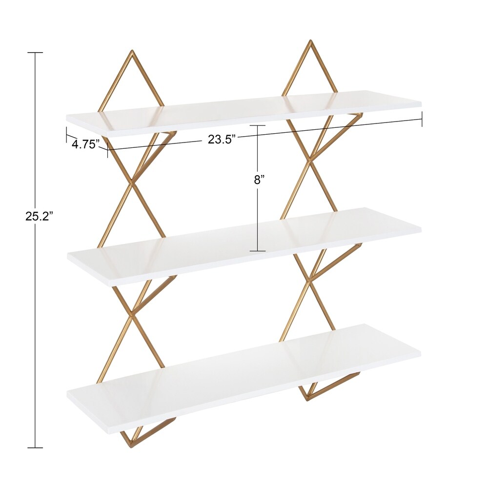 Kate and Laurel Islay Modern Floating Wall Shelves - 24x5x25.25